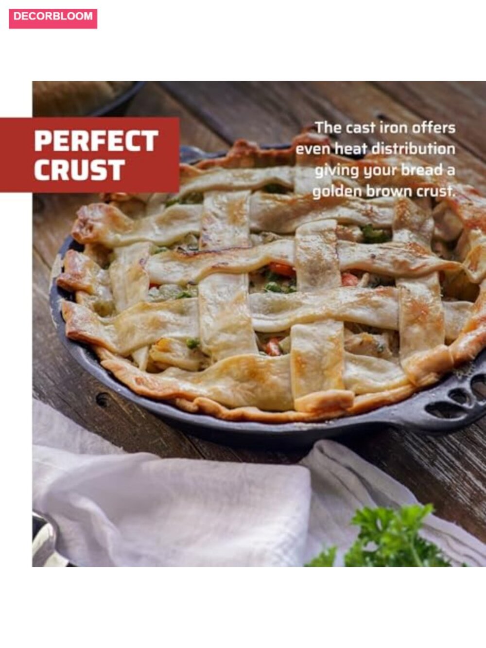 Camp Chef Cast Iron Pie Pan 10 inch Pre-Seasoned for Perfect Baking - Picture 5 of 5